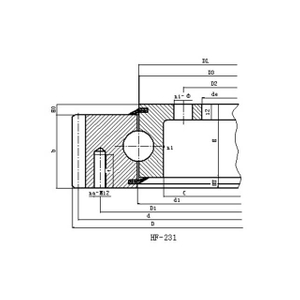 Series Flange Type SLEWING BEARINGS WITH OUTER GEAR TEETH / OEM Slewing Ring Bearing Supplier
